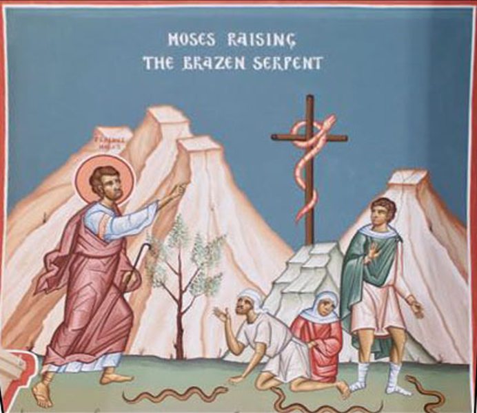 Moïse élevant le serpent d'airain