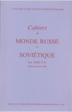 Cahiers du monde russe et soviétique.